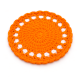 Handcrafted Orange Cotton Yarn Crochet Doily Coaster